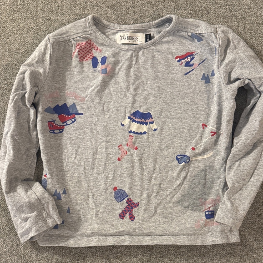 5/$15- Jean Bourget Kids Gray Long Sleeve Shirt